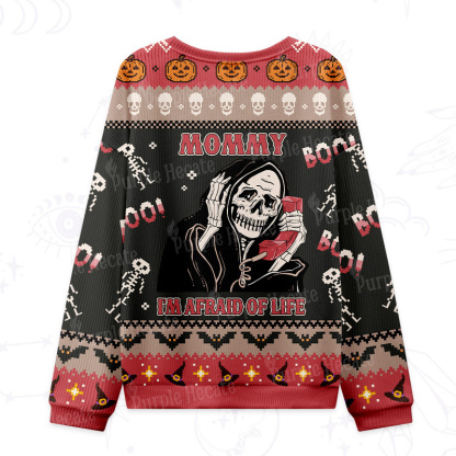 Purplehecate The Mommy I'm Afraid Of Life Ugly Halloween Sweatshirts