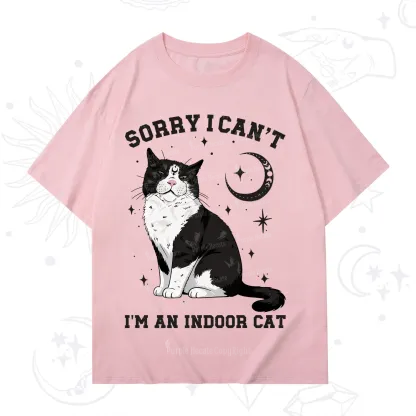 Purplehecate Sorry I Can't Go I'm an Indoor Cat T-Shirt