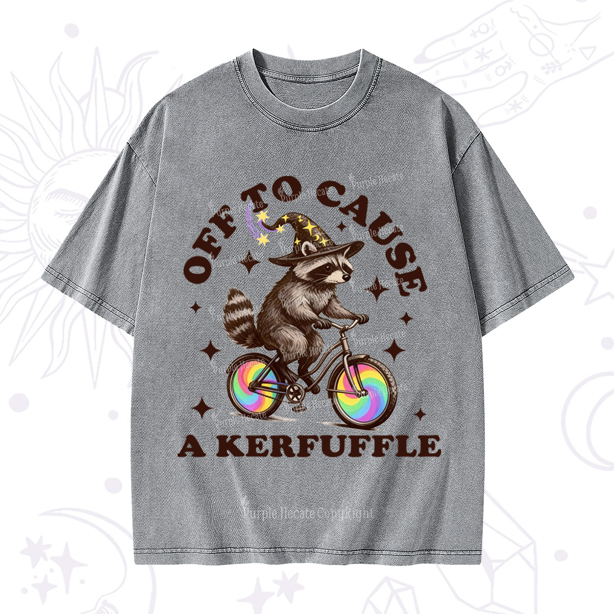 Purplehecate Off To Cause A Kerfuffle Washed T-Shirt