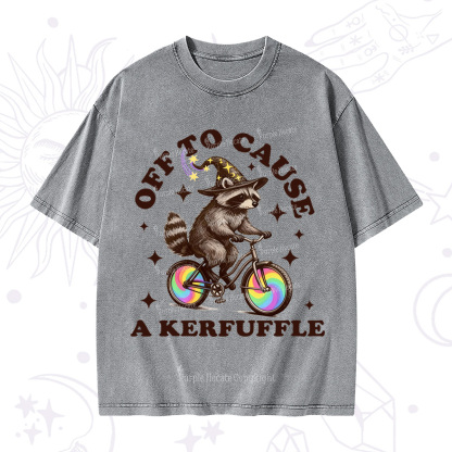 Purplehecate Off To Cause A Kerfuffle Washed T-Shirt