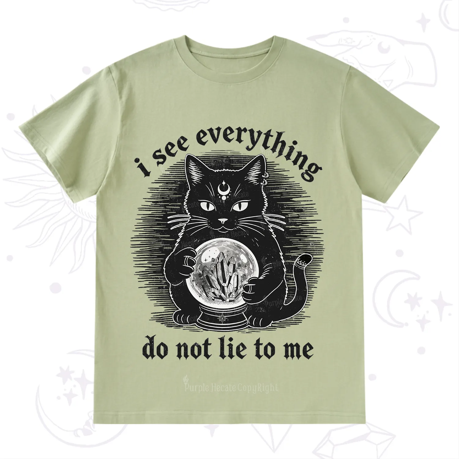 Purplehecate All Seeing Cat T-Shirt
