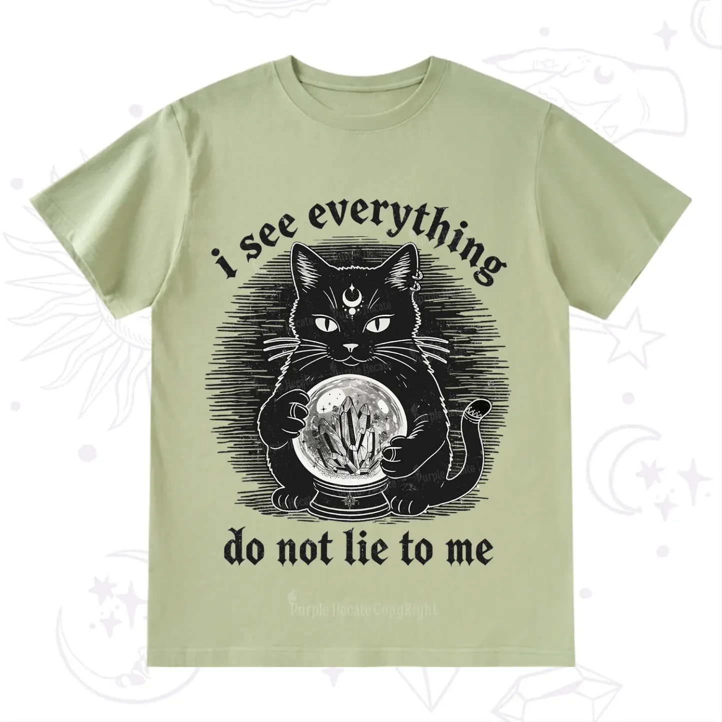 Purplehecate All Seeing Cat T-Shirt