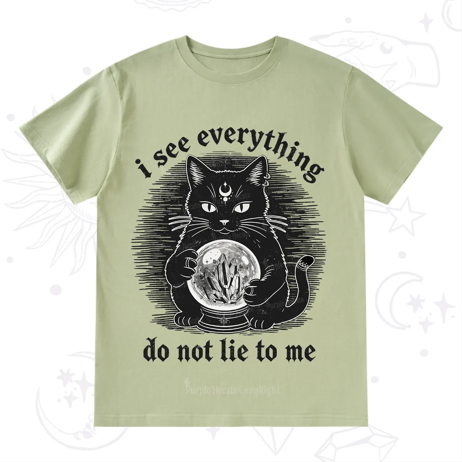 Purplehecate All Seeing Cat T-Shirt