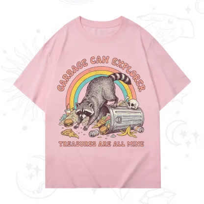 Purplehecate Garbage Can Explorer Raccoon T-Shirt