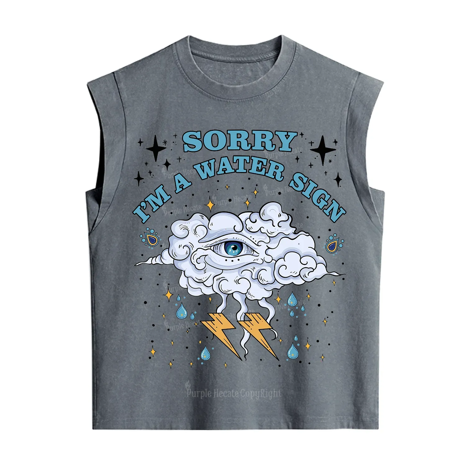Purplehecate Sorry I'm A Water Sign Vintage Washed Tank