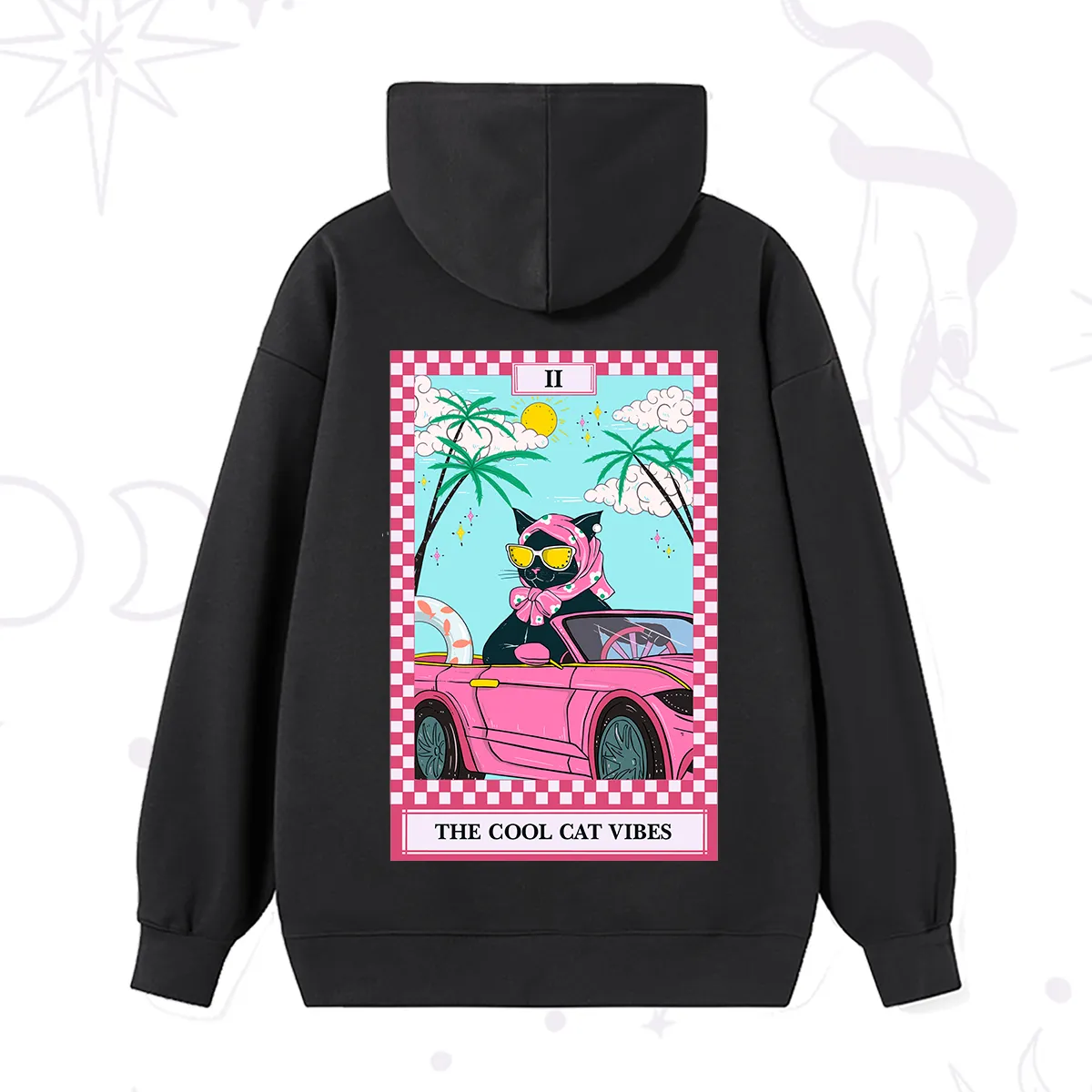 Purplehecate The Cool Cat Vibes Tarot Hoodie