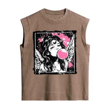 Purplehecate Grunge Angel with Bubblegum Vintage Washed Tank