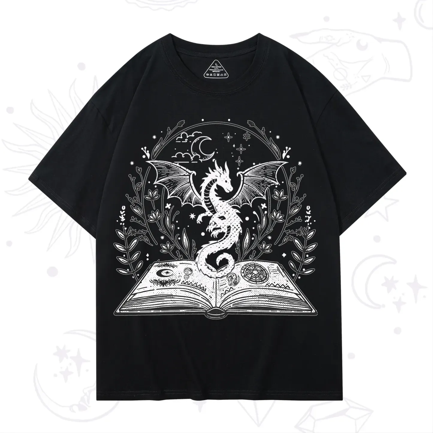 Purplehecate Magical Book Dragon Fantasy T-Shirt