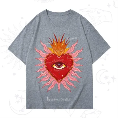 Purplehecate Sacred Flame Heart T-Shirt