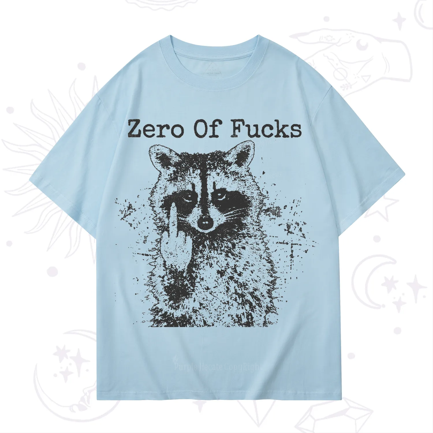 Purplehecate Zero Of Fucks Raccoon T-Shirt