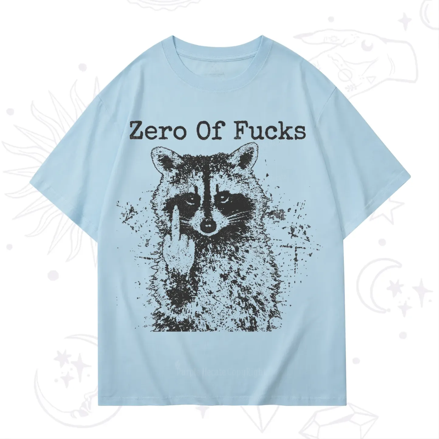 Purplehecate Zero Of Fucks Raccoon T-Shirt