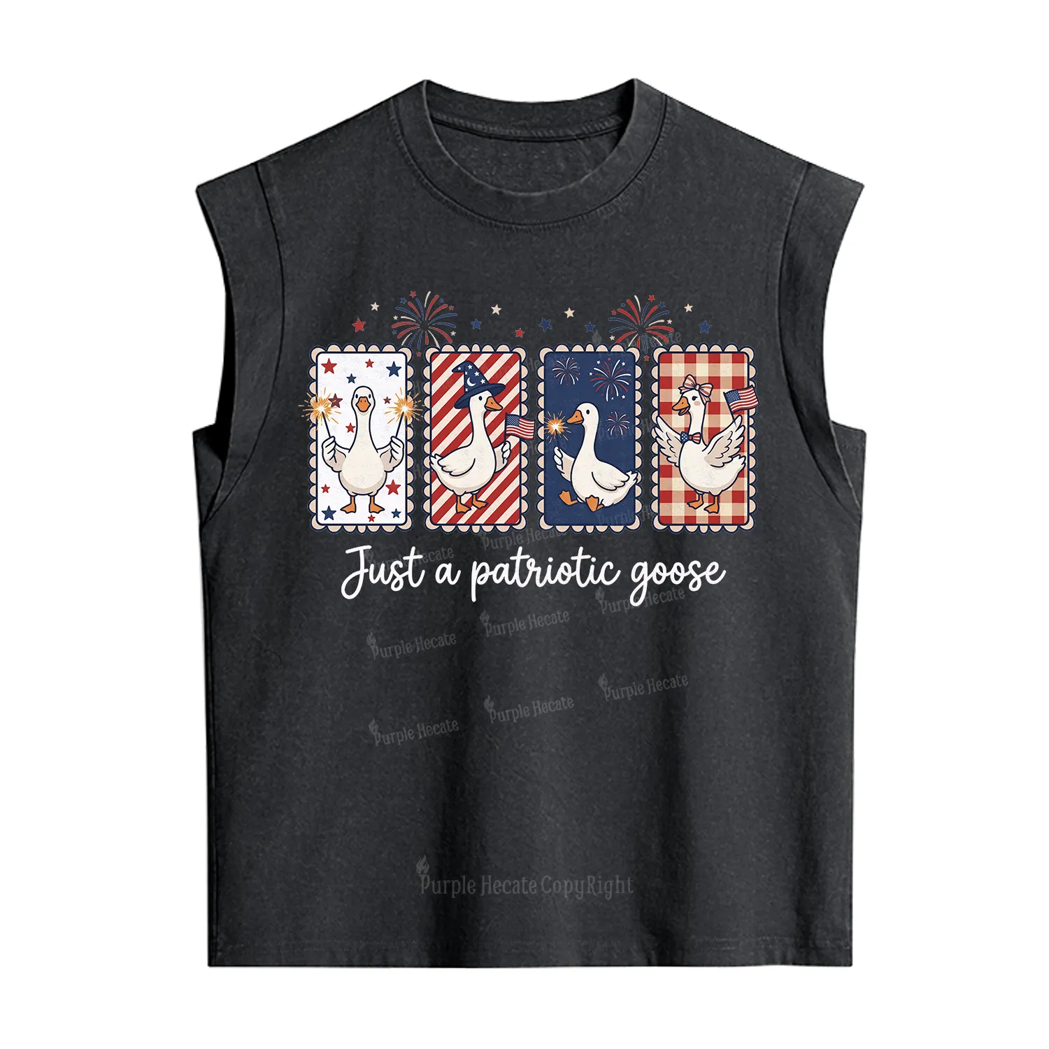 Purplehecate Just A Patriotic Goose Vintage Washed Tank