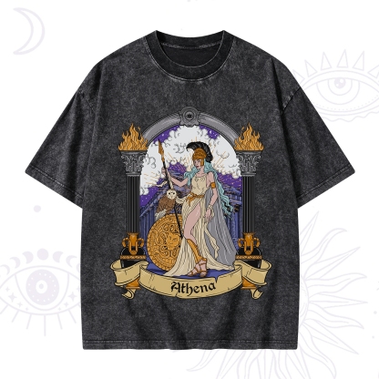 Purplehecate The Wise Goddess Athena Washed T-Shirt