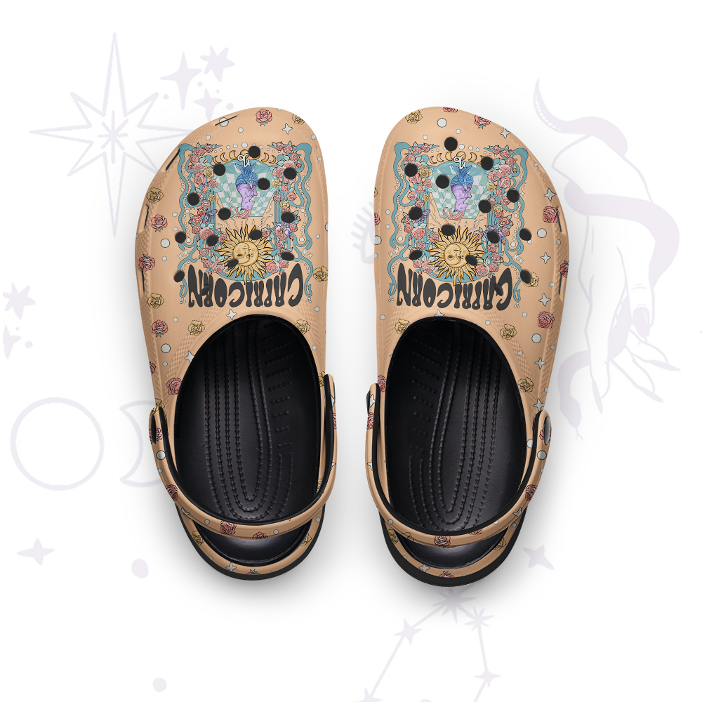 Purplehecate Capricorn Spirit Zodiac Rubber Clogs