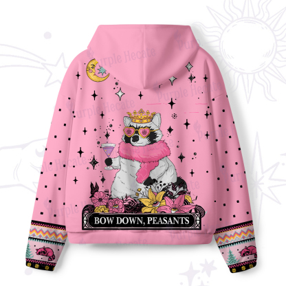 Purplehecate Bow Down Peasants All-Over Print Hoodie
