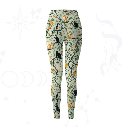 Purplehecate Enchanted Cat Grove Yoga Pants