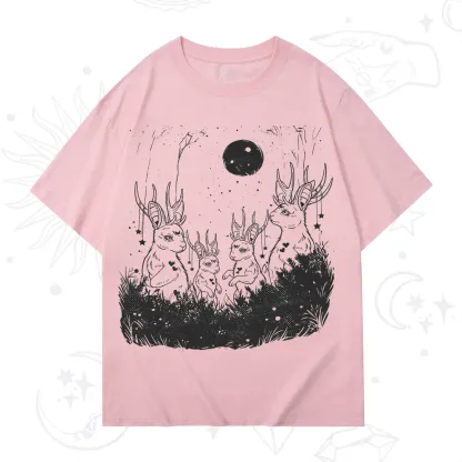 Purplehecate Moonlit Antler Bunny T-Shirt