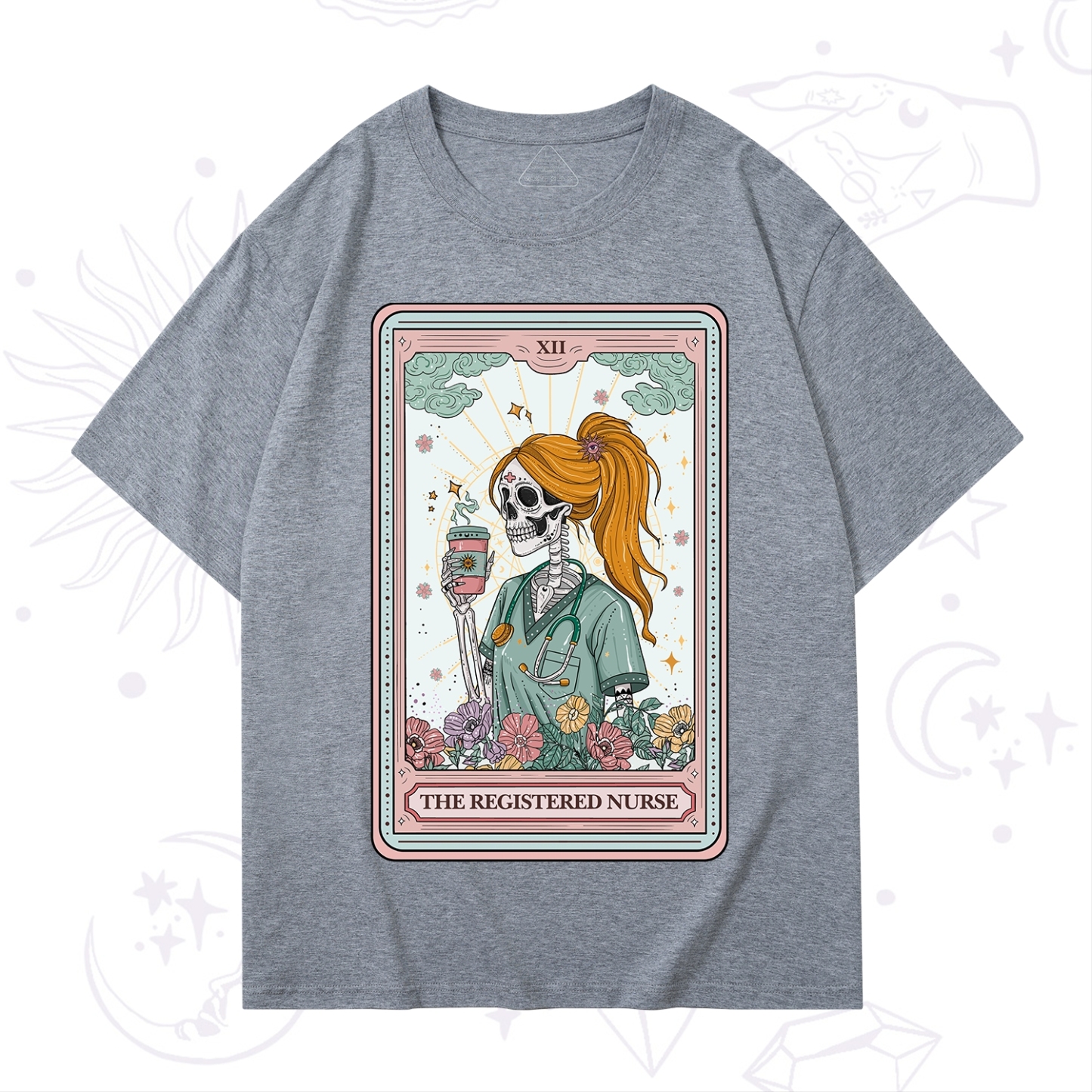 Purplehecate The Registered Nurse Skeleton Tarot T-Shirt
