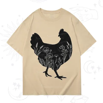 Purplehecate Floral Chicken T-Shirt