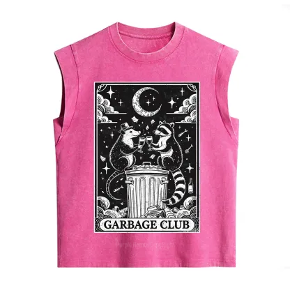 Purplehecate The Garbage Club Tarot Raccoon Party Vintage Washed Tank