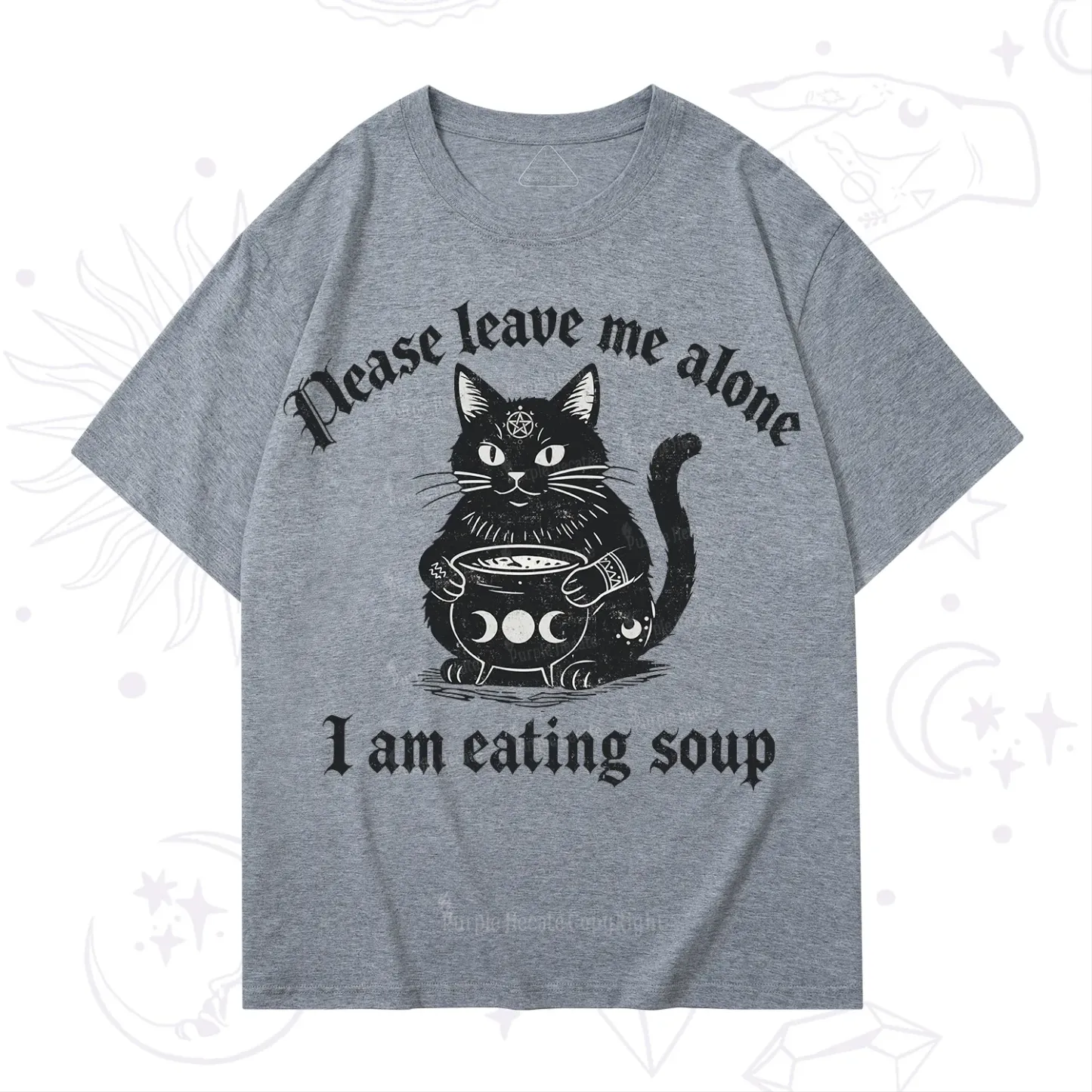 Purplehecate Magic Cat Eating Soup T-Shirt