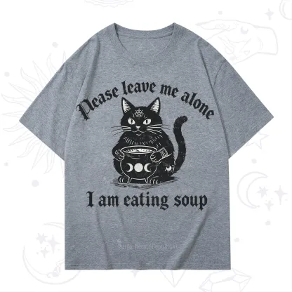 Purplehecate Magic Cat Eating Soup T-Shirt