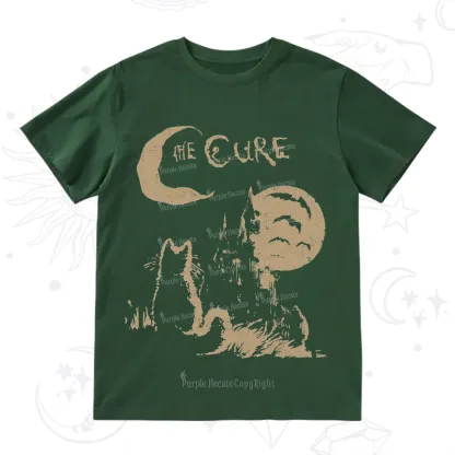 Purplehecate Goth Moon Cat Post-Punk T-Shirt