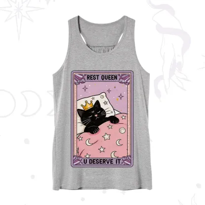 Purplehecate The Rest Queen Cat Tarot Tank