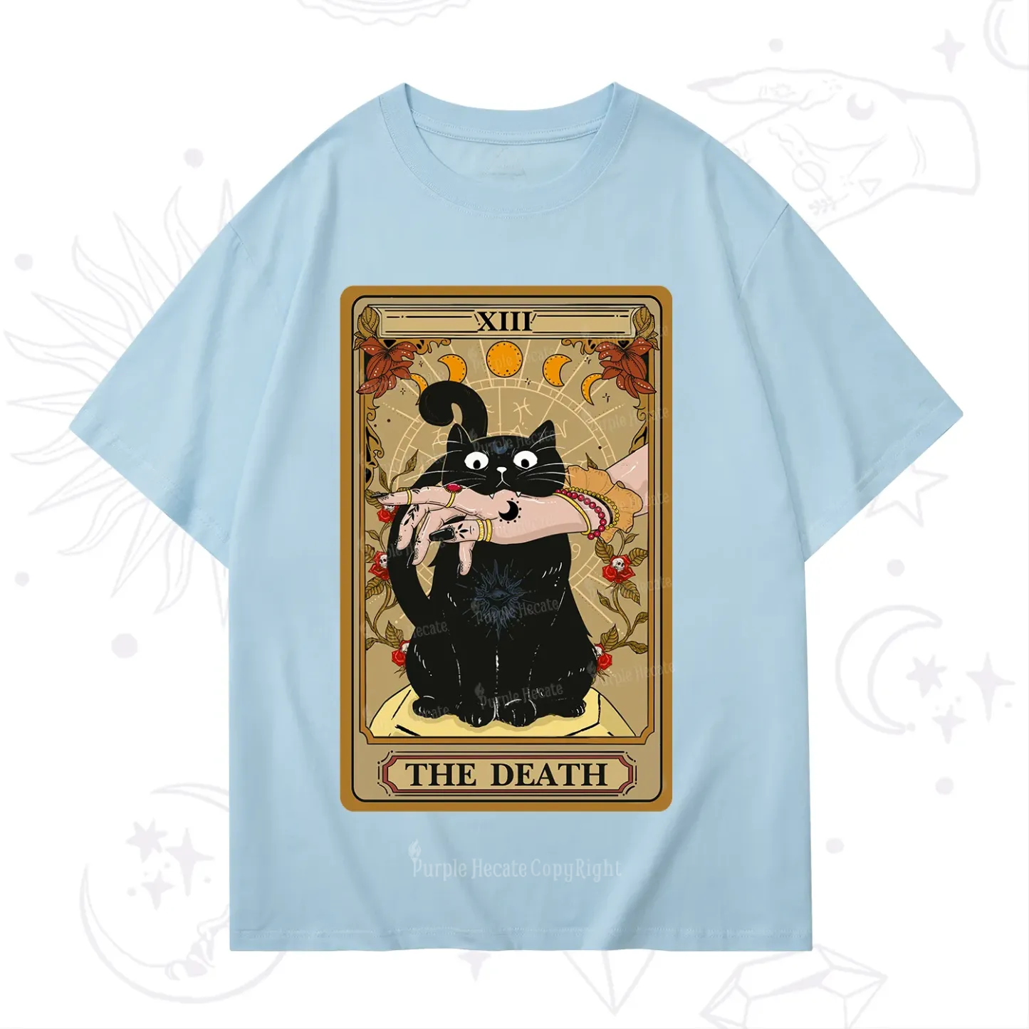 Purplehecate The Death Tarot Black Cat T-Shirt