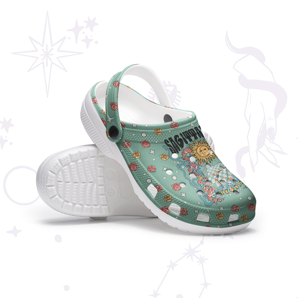Purplehecate Sagittarius Spirit Zodiac Rubber Clogs