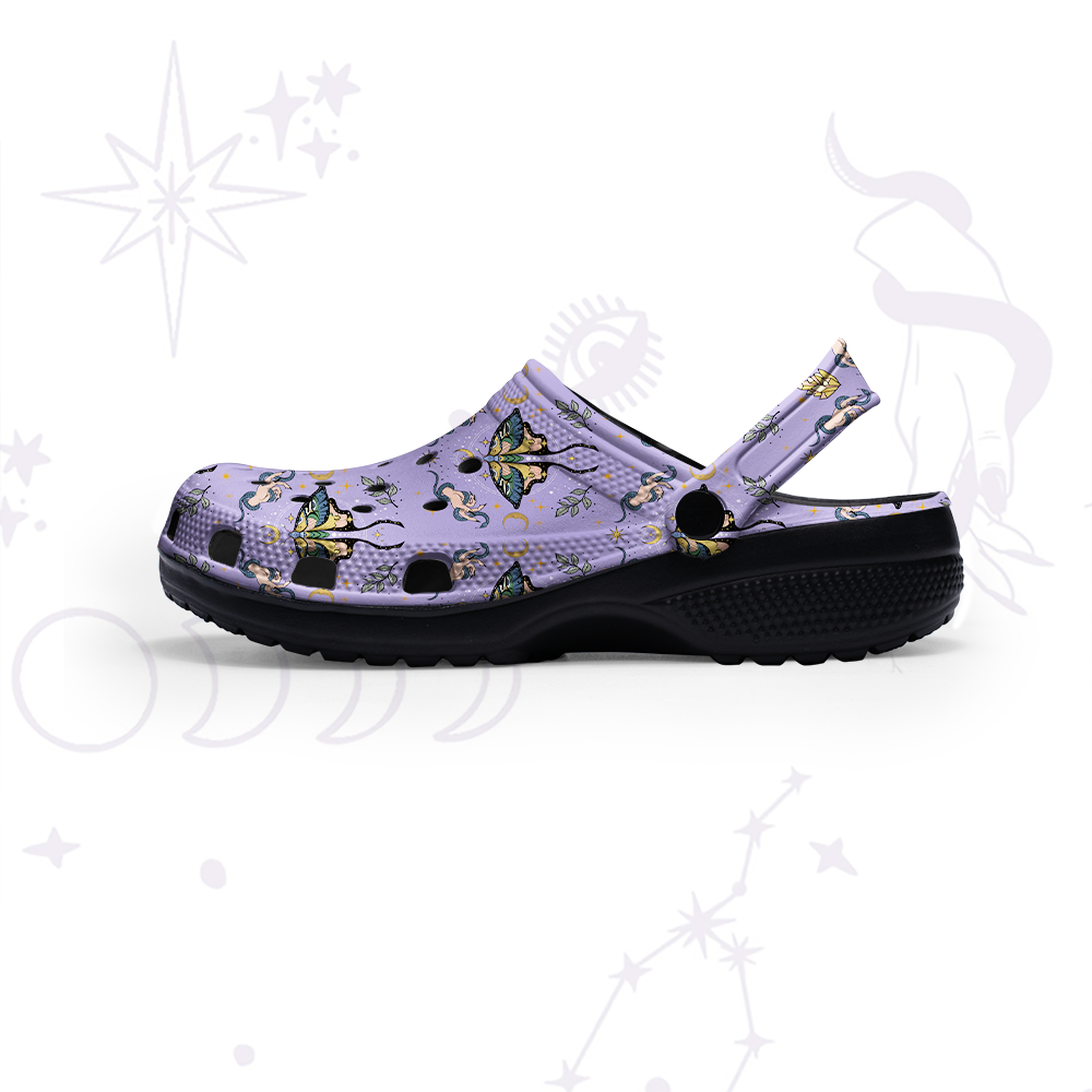 Purplehecate Mystical Moth Rubber Clogs