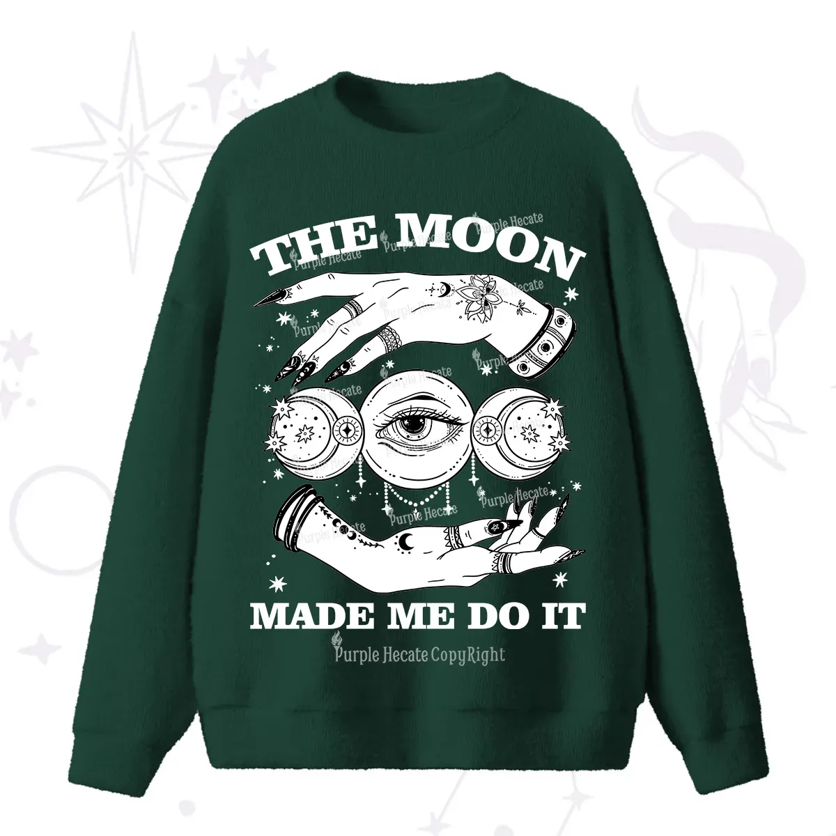 Purplehecate Funny The Moon Made Me Do It Fuzzy Sweater