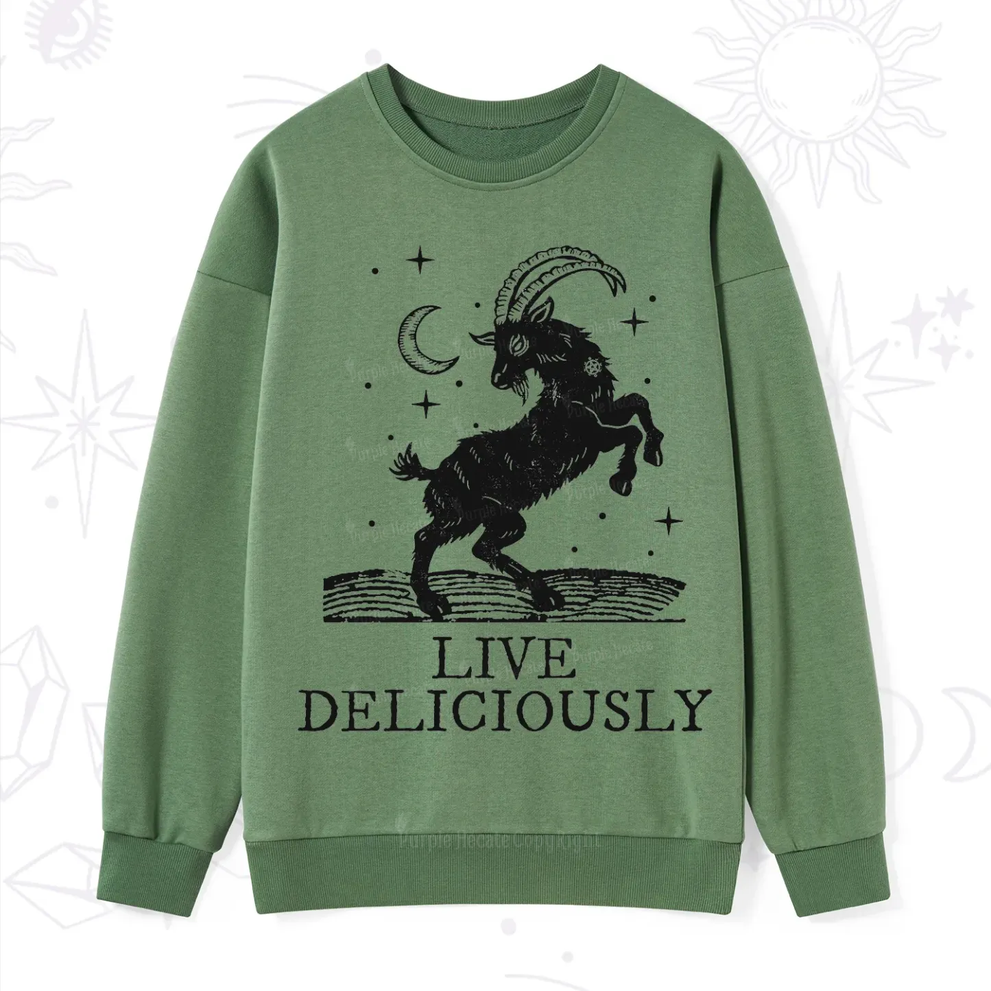 Purplehecate Live Deliciously Sweatshirt