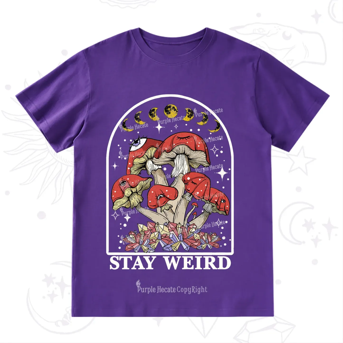 Purplehecate Stay Weird Mushroom T-Shirt