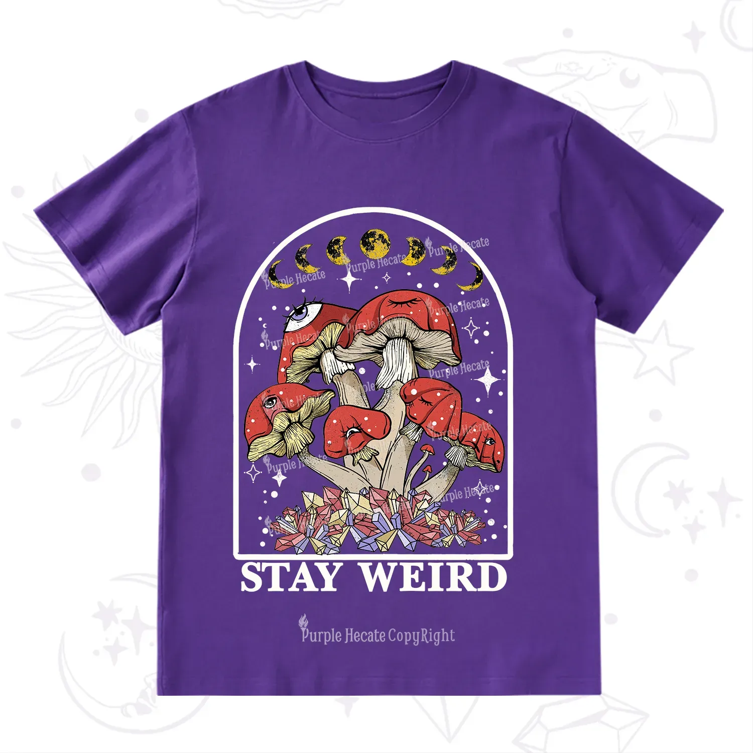 Purplehecate Stay Weird Mushroom T-Shirt