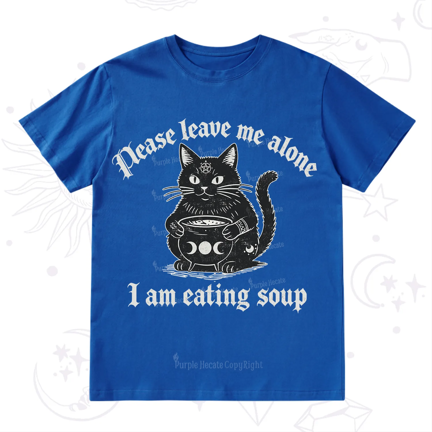 Purplehecate Magic Cat Eating Soup T-Shirt