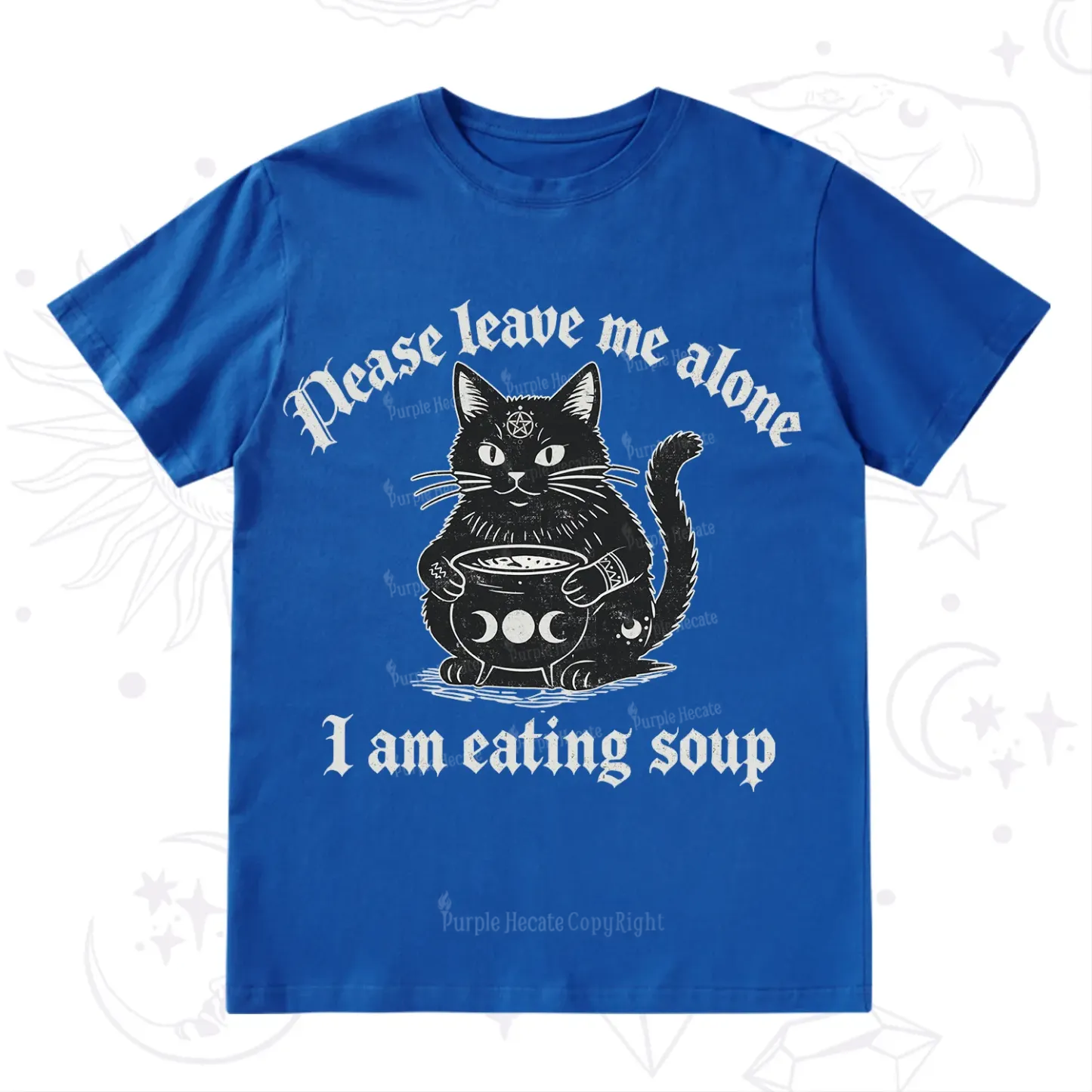 Purplehecate Magic Cat Eating Soup T-Shirt