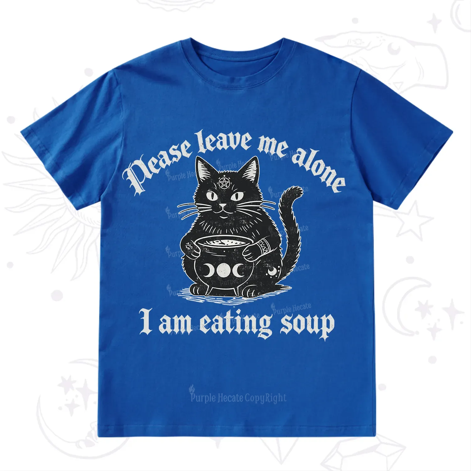 Purplehecate Magic Cat Eating Soup T-Shirt
