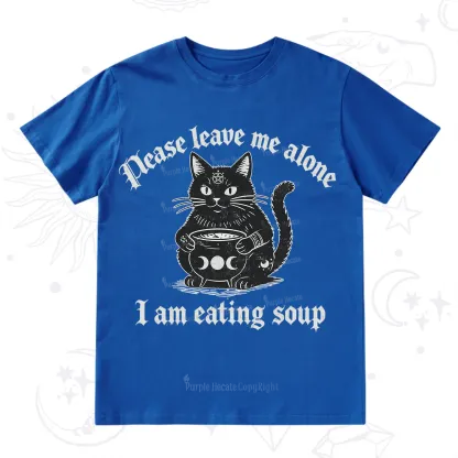 Purplehecate Magic Cat Eating Soup T-Shirt