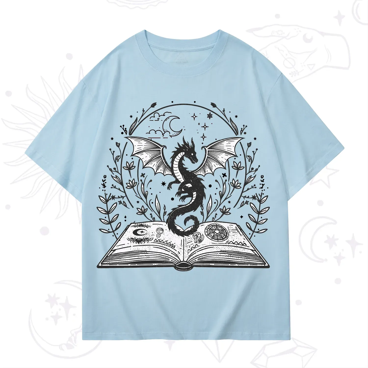 Purplehecate Magical Book Dragon Fantasy T-Shirt