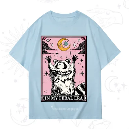 Purplehecate The In My Feral Era Tarot Raccoon T-Shirt