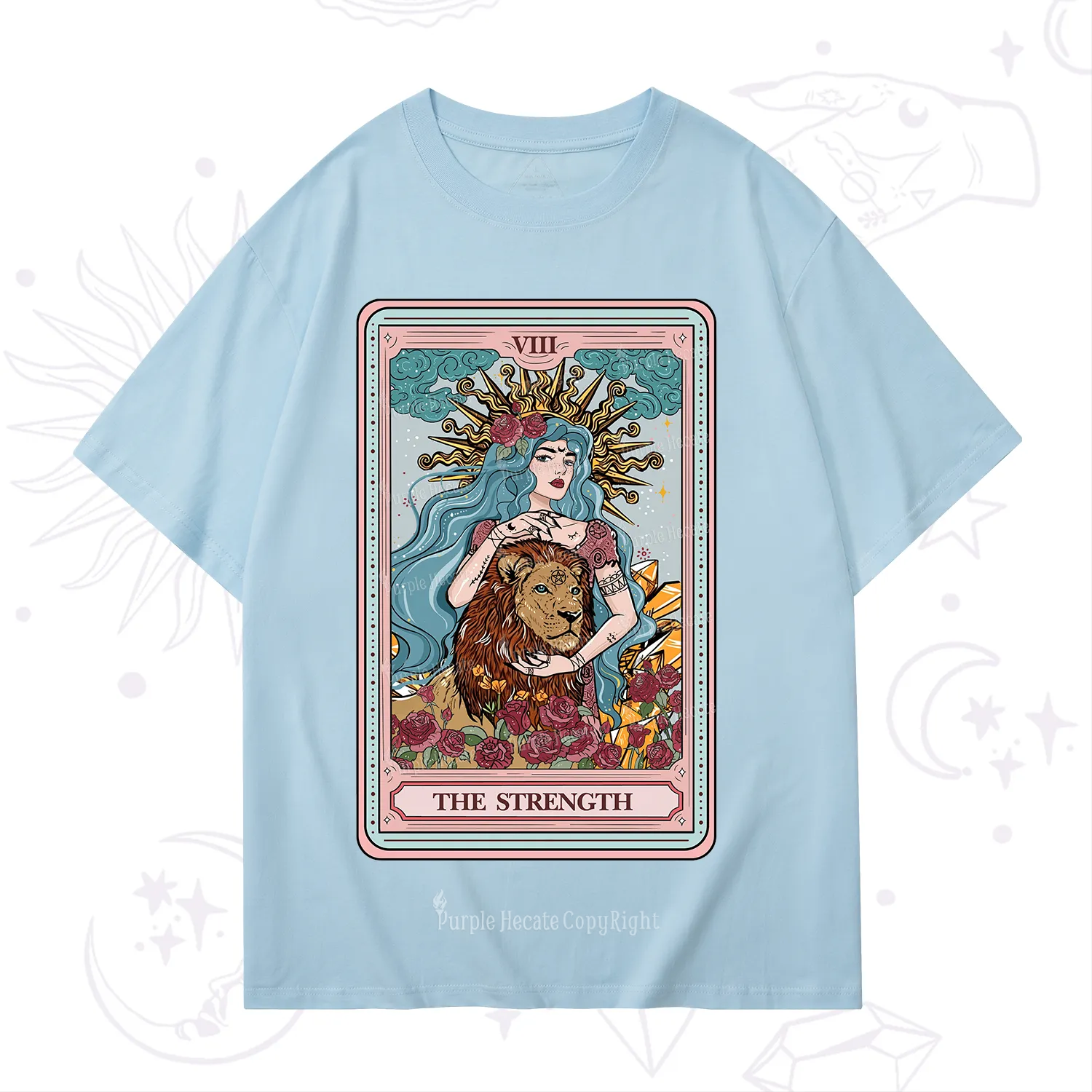 Purplehecate The Strength Tarot Card T-Shirt