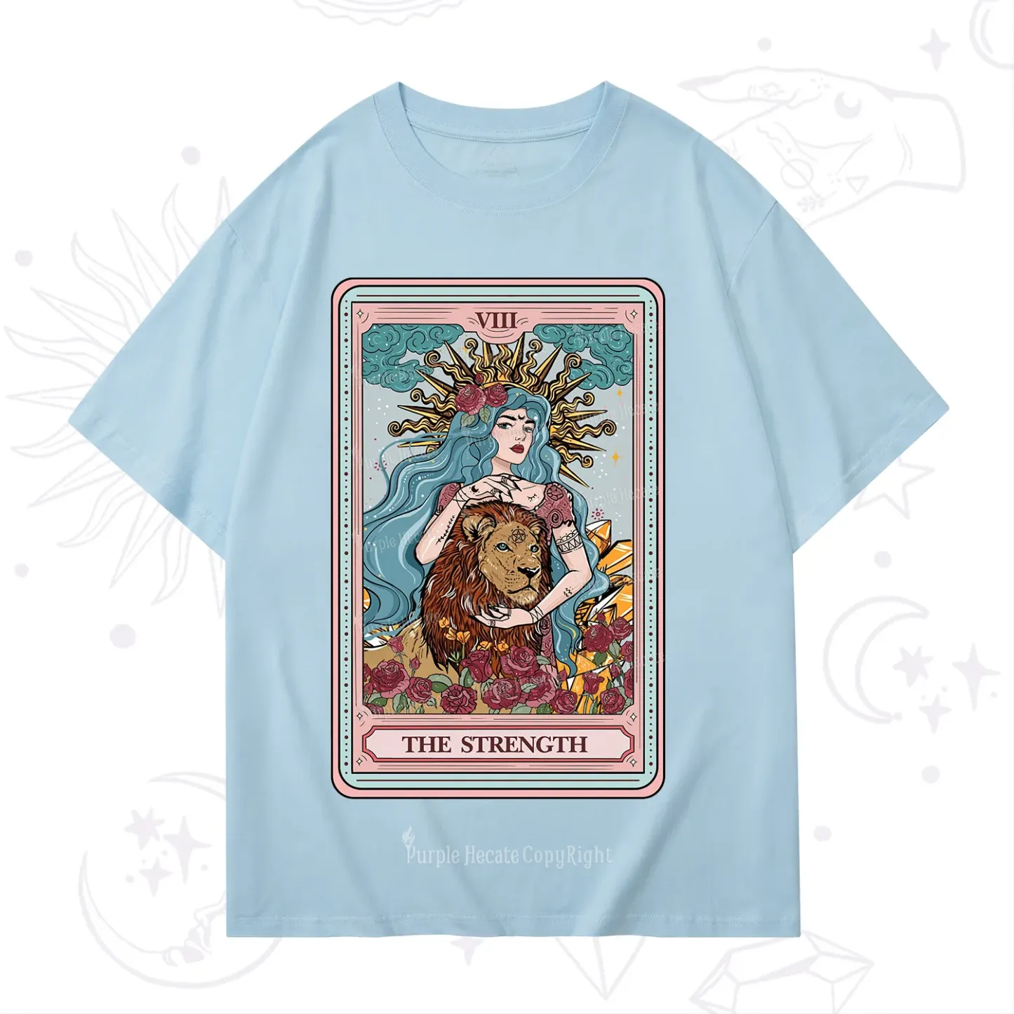 Purplehecate The Strength Tarot Card T-Shirt
