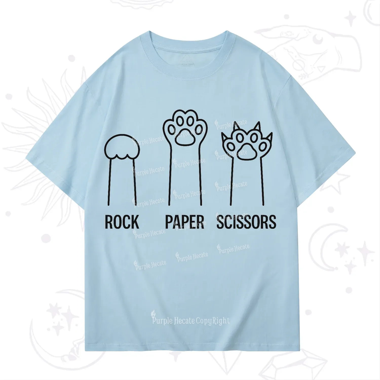 Purplehecate Rock Paper Scissors Cat Paw Edition T-Shirt