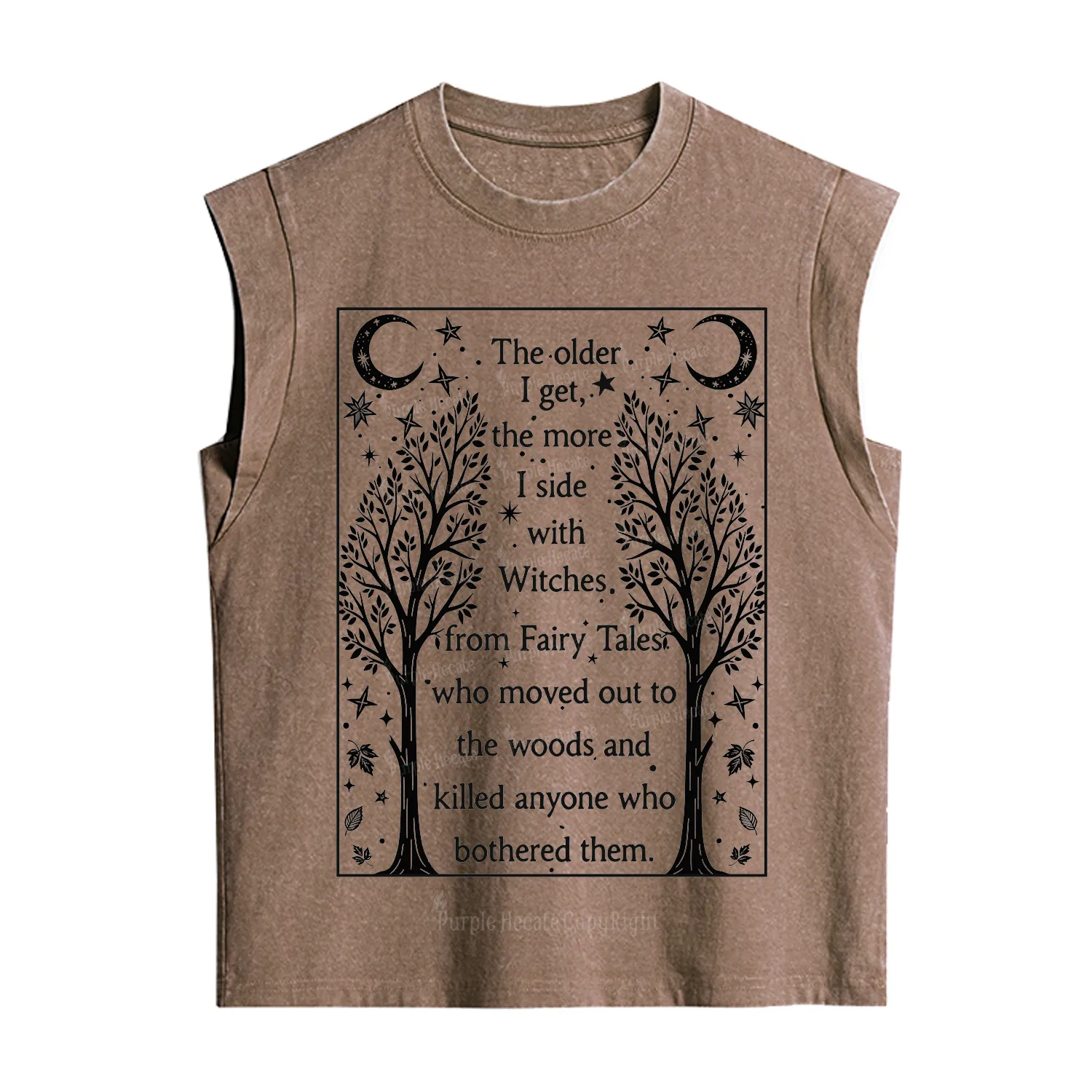 Purplehecate Side With Witches Vintage Washed Tank