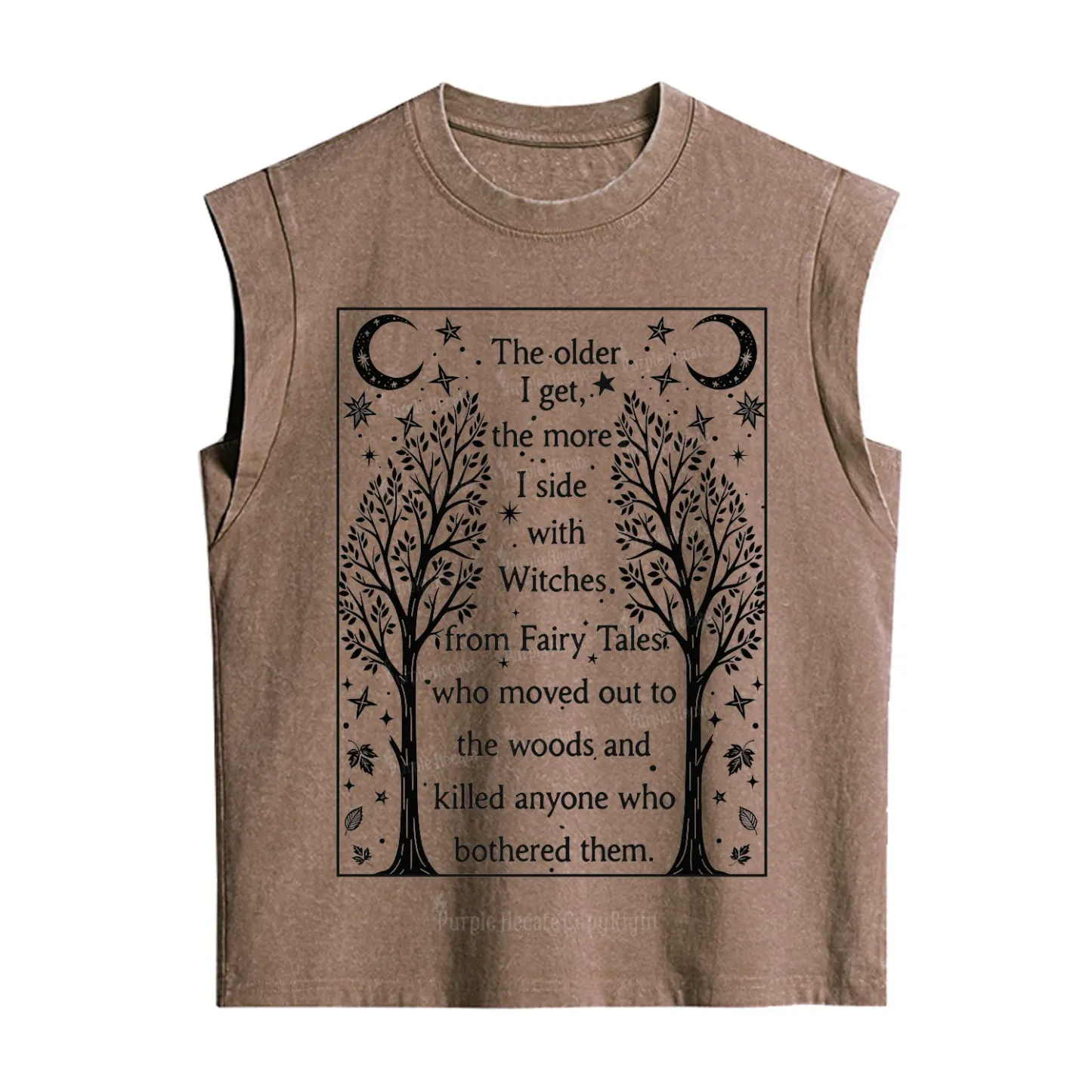 Purplehecate Side With Witches Vintage Washed Tank