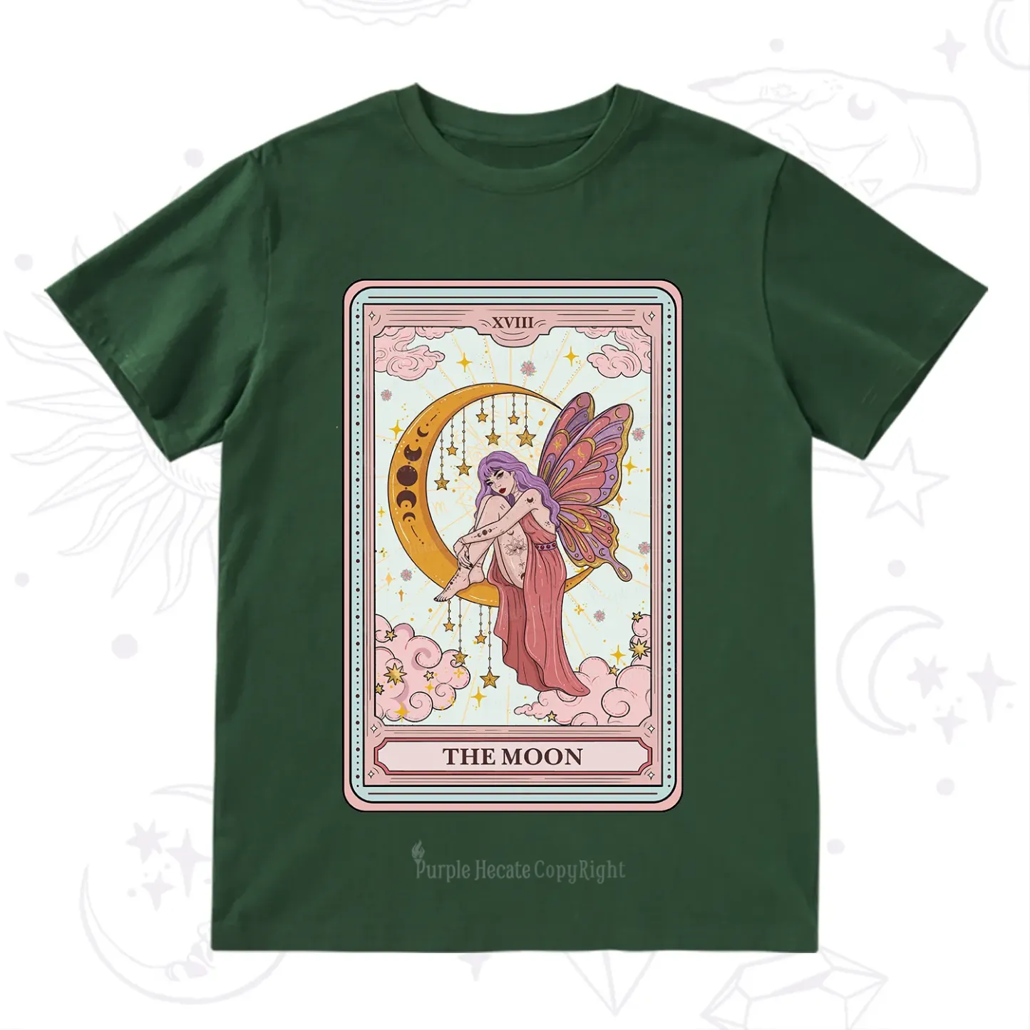 Purplehecate The Moon Tarot T-Shirt