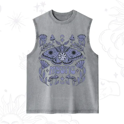 Purplehecate Celestial Moth Mushrooms Washed Tank