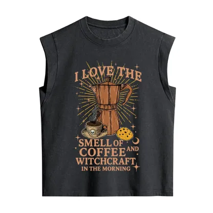 Purplehecate I Love The Smell Of Coffee And Witchcraft In The Morning Vintage Washed Tank