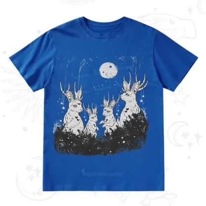 Purplehecate Moonlit Antler Bunny T-Shirt